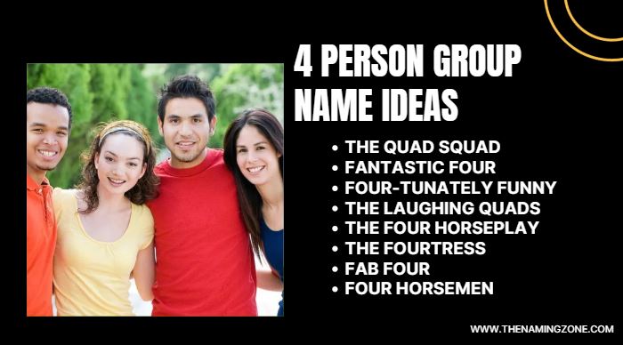 4 person group names ideas 