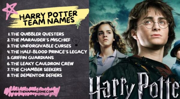 beat harry potter team names