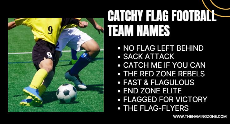 Catchy Flag Football Team Names