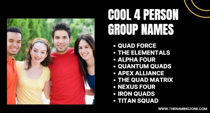 cool 4 person group names