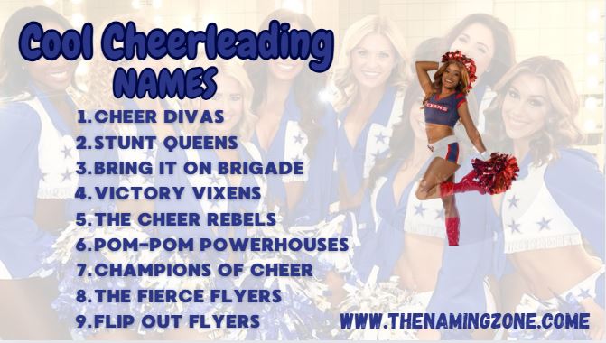 cool cheerleading team names