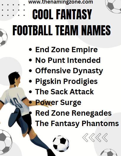 Cool Fantasy Football Team Names