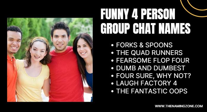 funny 4 person group chat names