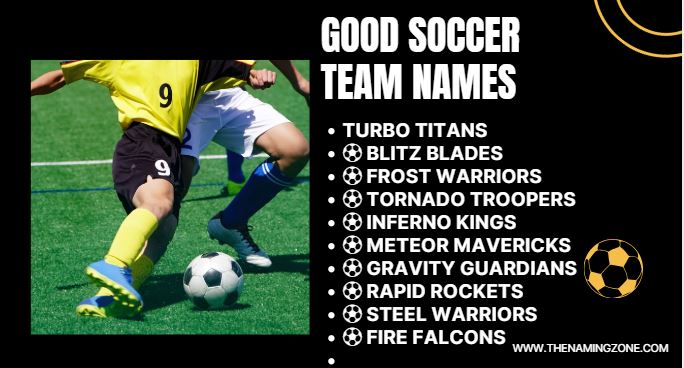 good soccer team names