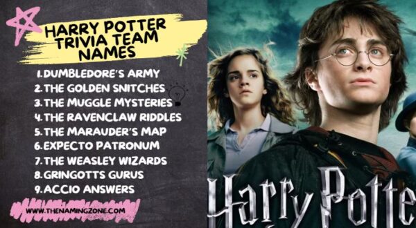 harry potter trivia team names