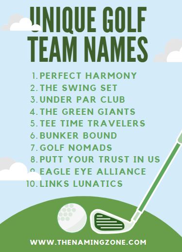 unique name for your golf team.