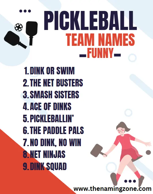 Funny Pickleball Team Names